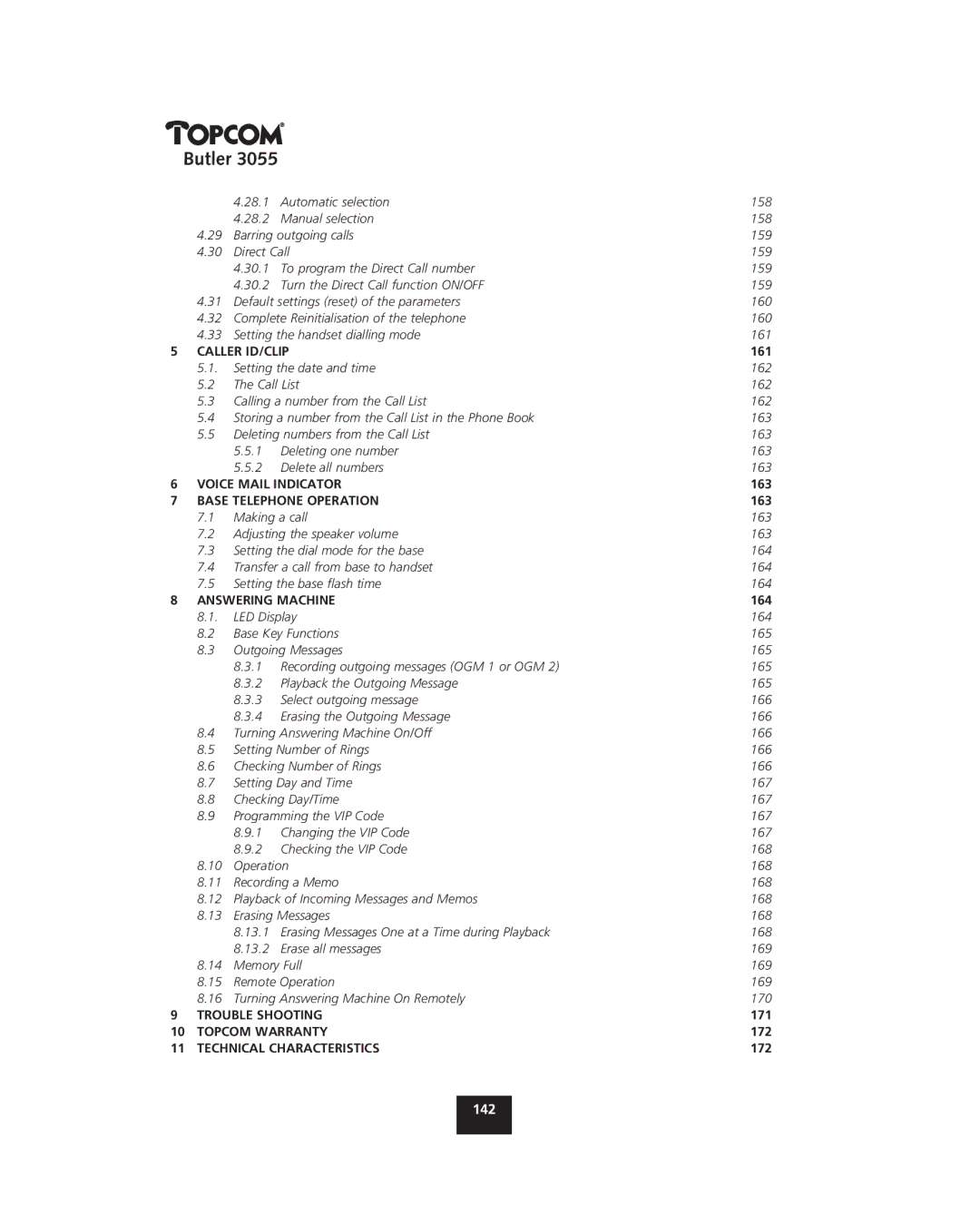 Topcom 3055 manual 142 