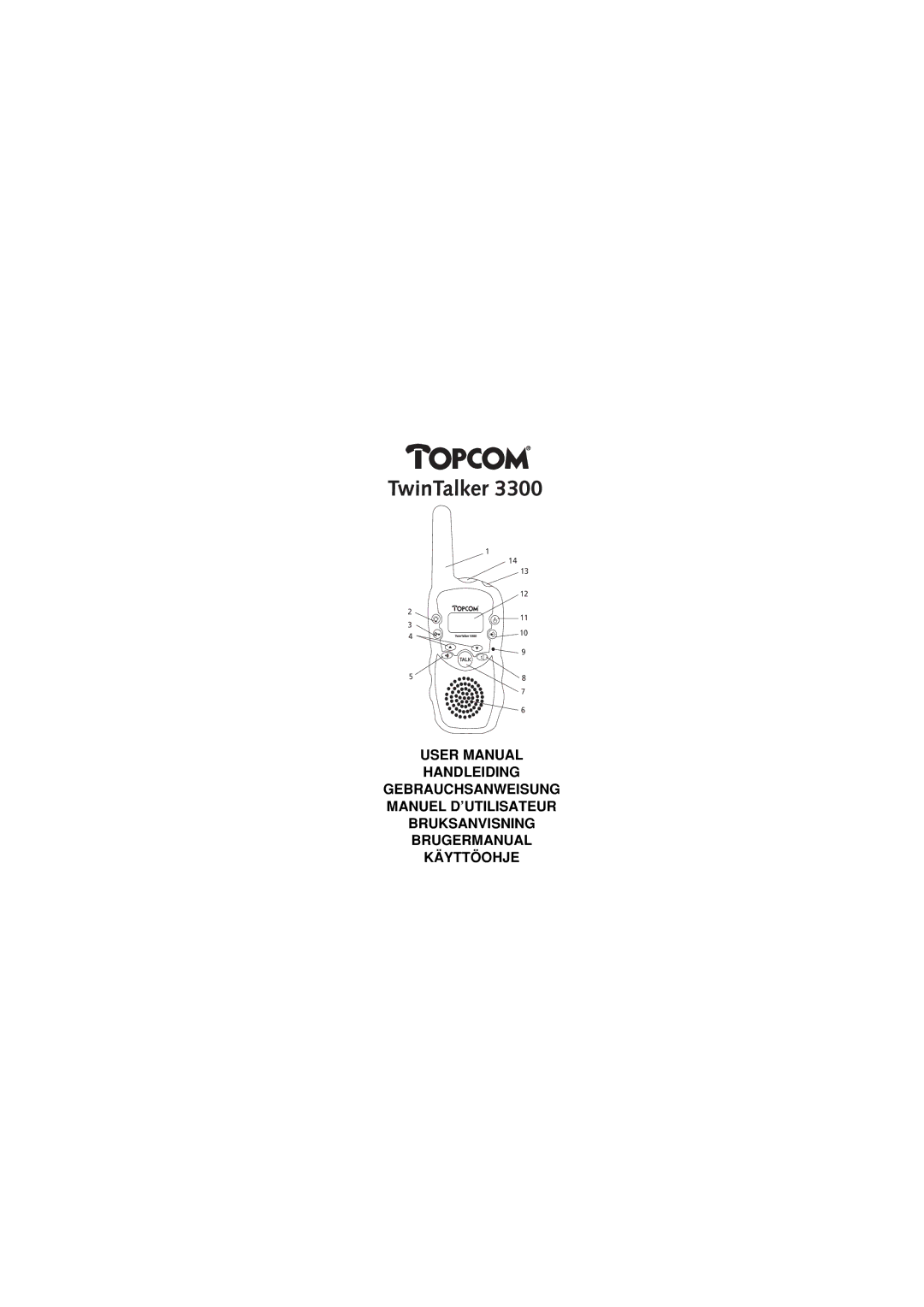 Topcom 3300 user manual Talk 