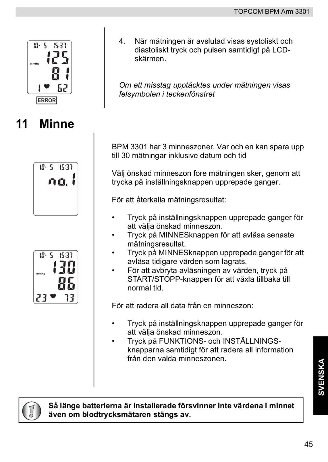 Topcom 3301 manual Minne 