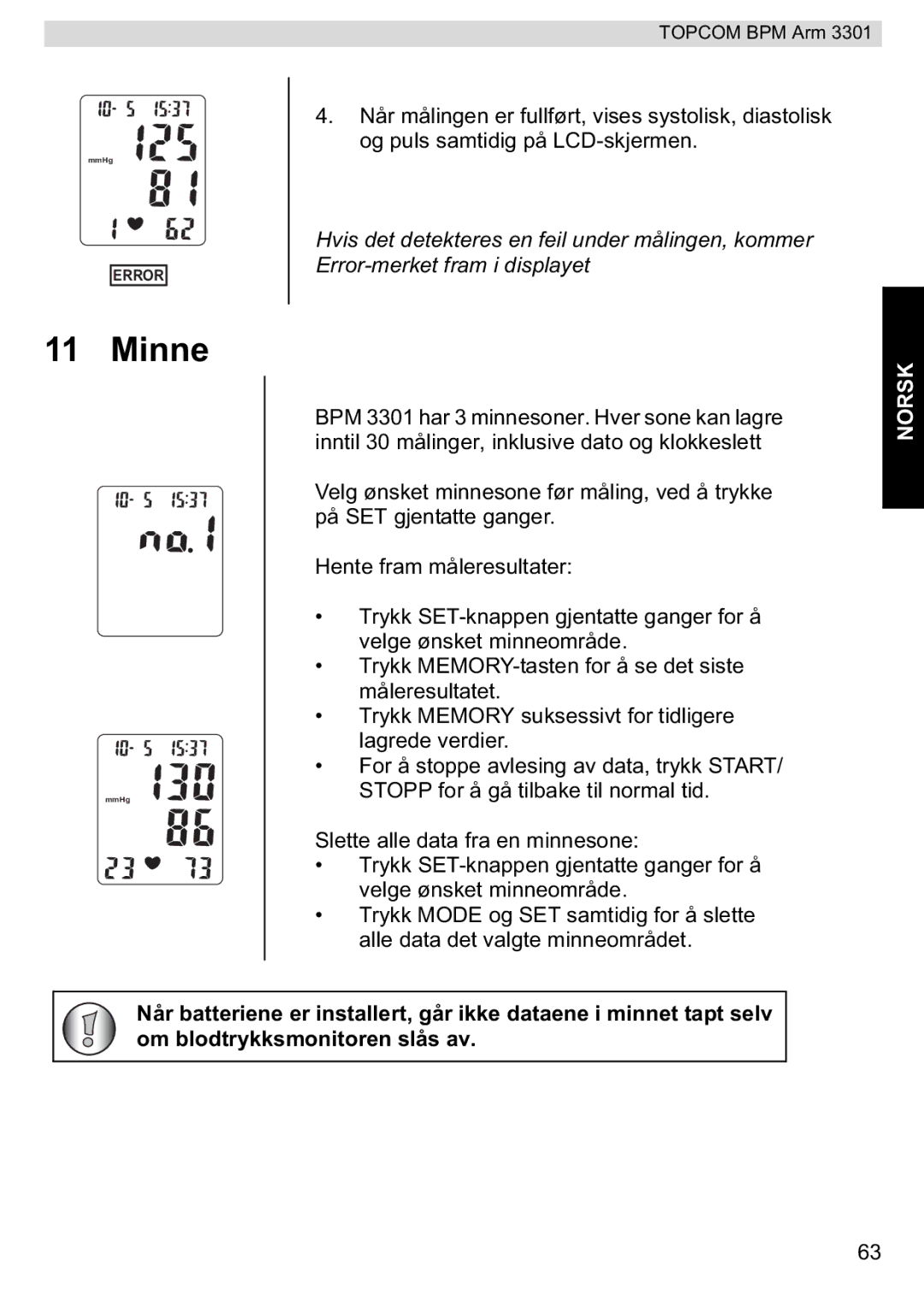 Topcom 3301 manual Minne 