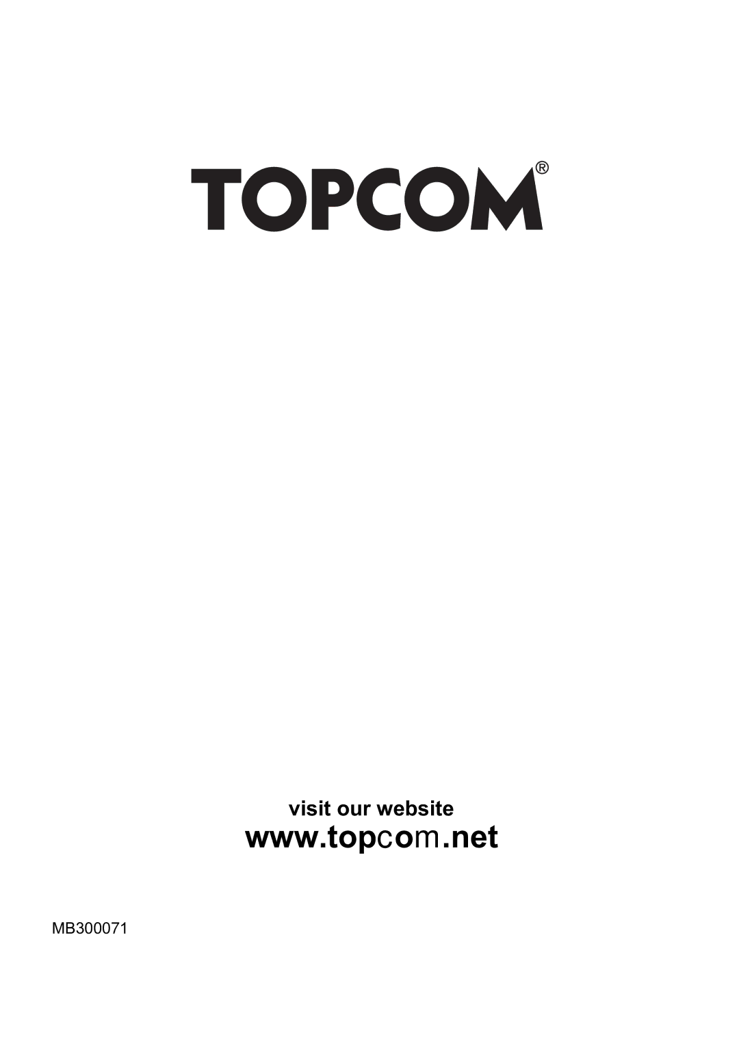 Topcom 3400 manual Visit our website 