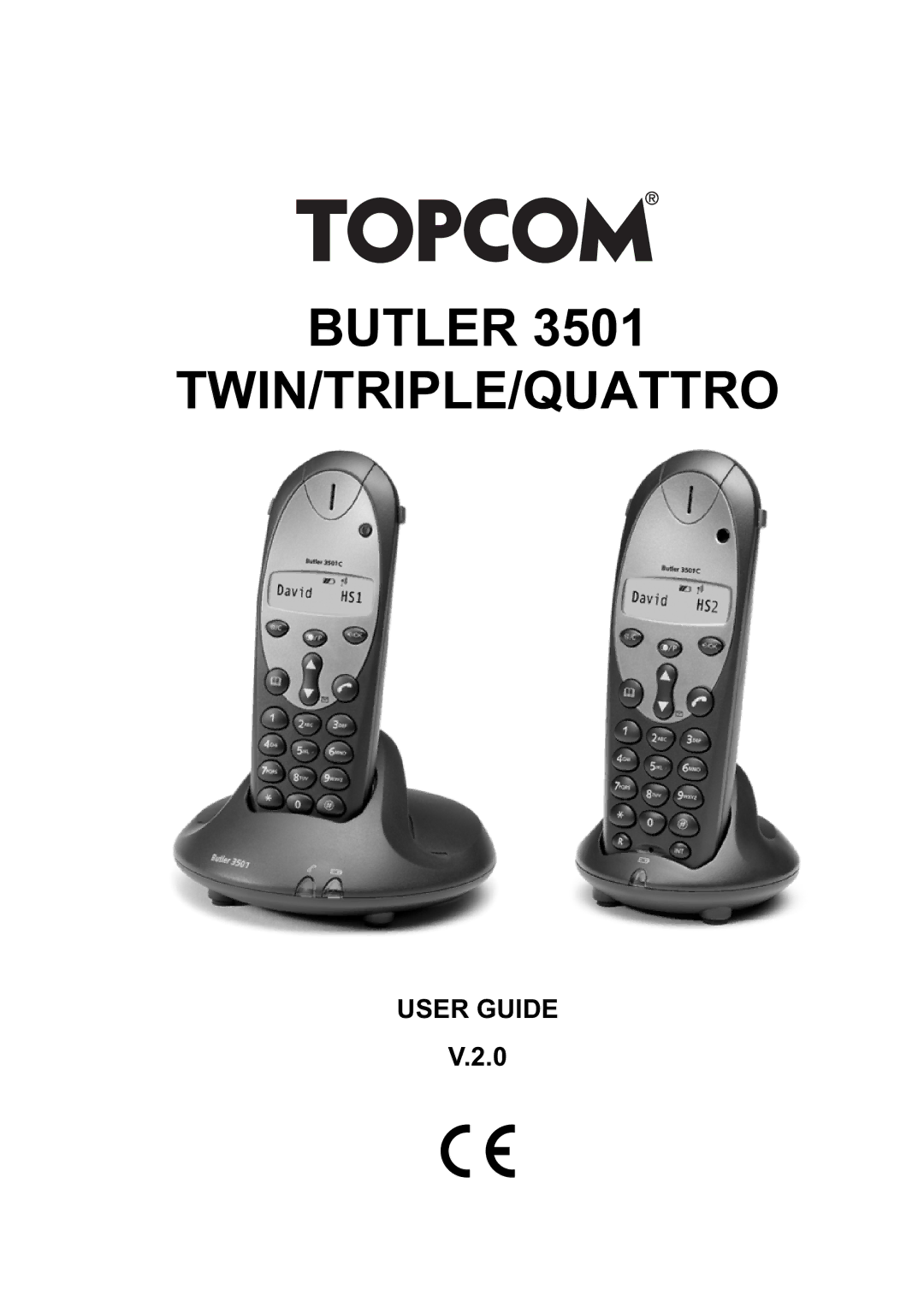 Topcom 3501 manual Butler TWIN/TRIPLE/QUATTRO, User Guide 