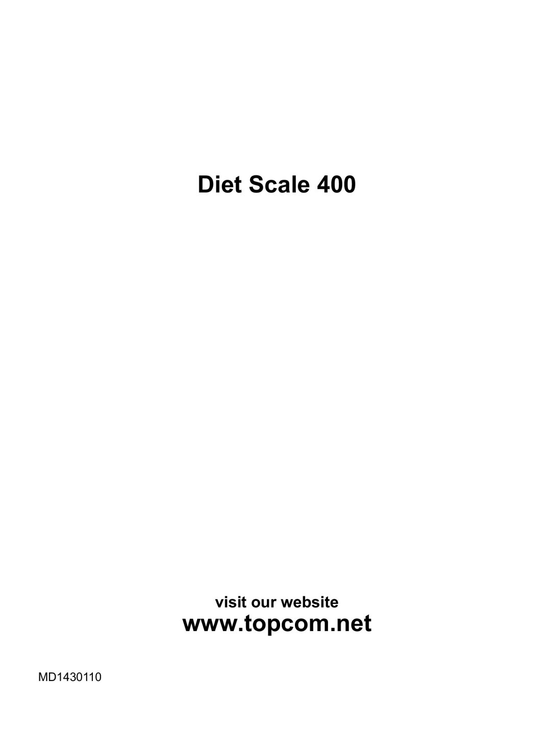 Topcom 400 manual do utilizador Diet Scale 