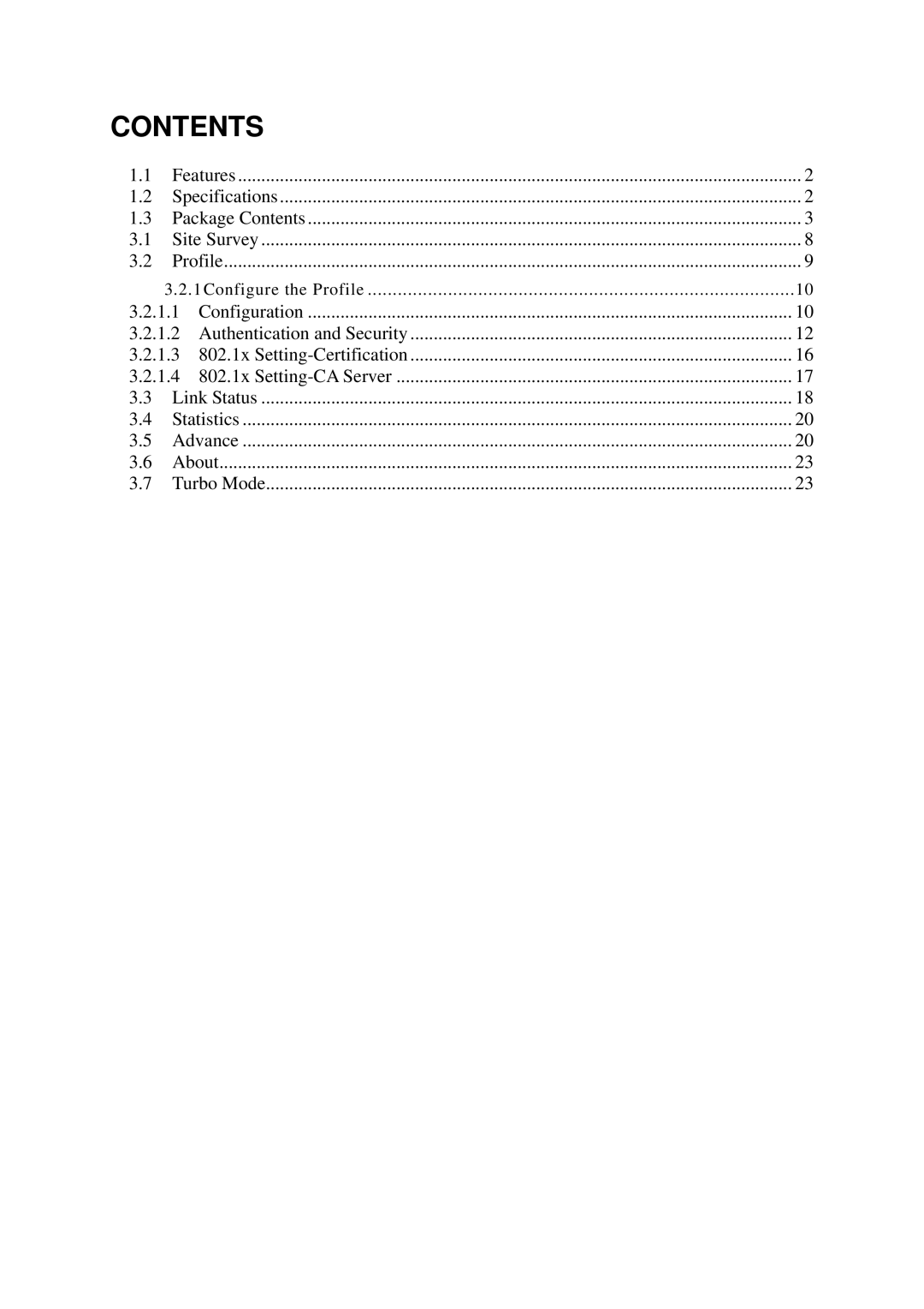 Topcom 4001G manual Contents 