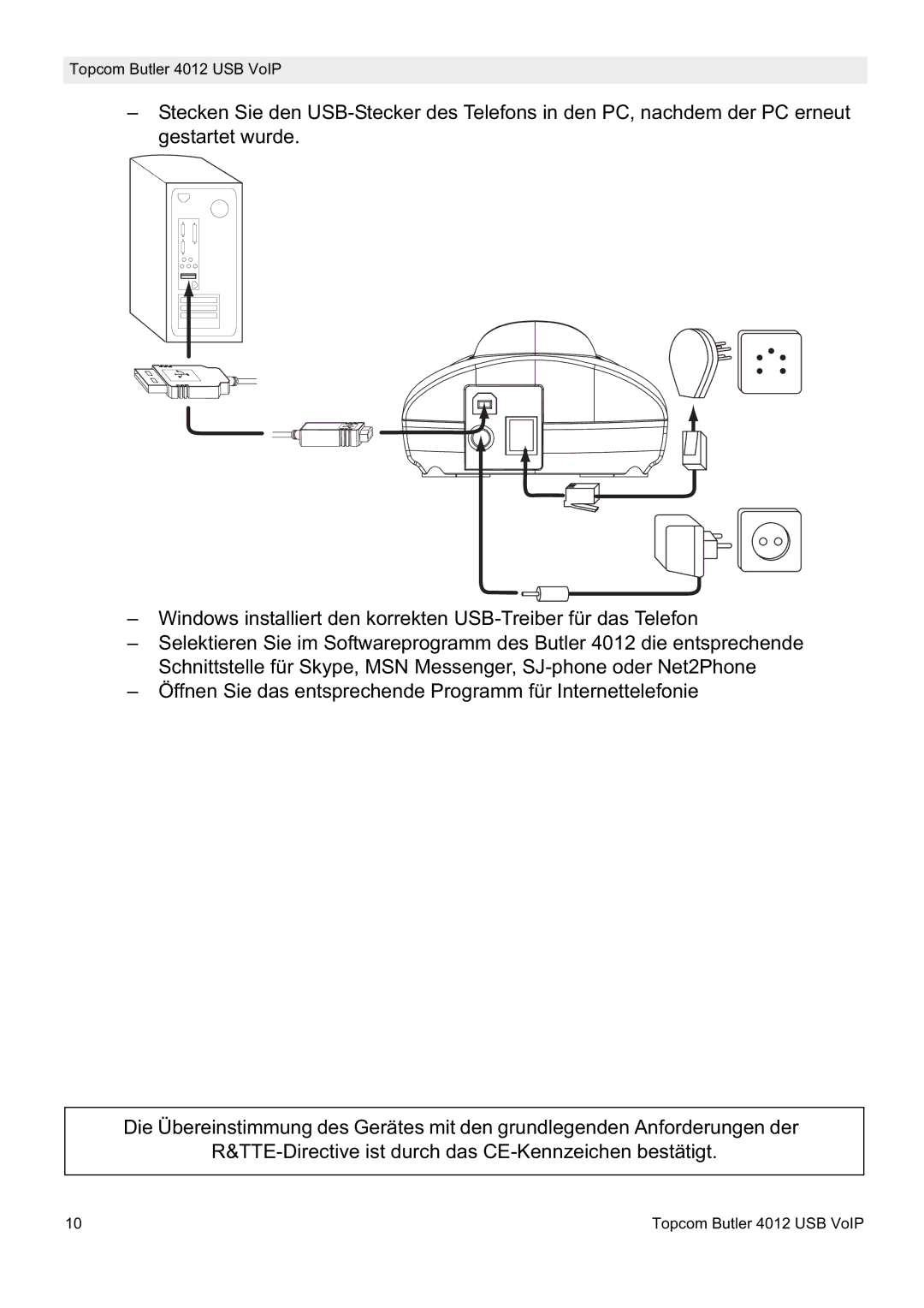 Topcom manual Topcom Butler 4012 USB VoIP 