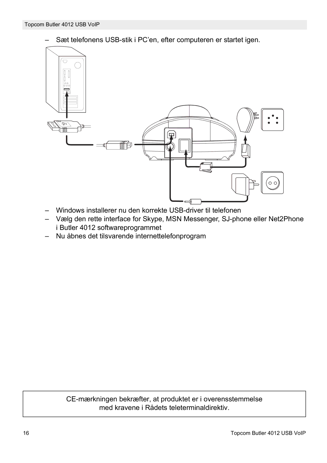 Topcom manual Topcom Butler 4012 USB VoIP 