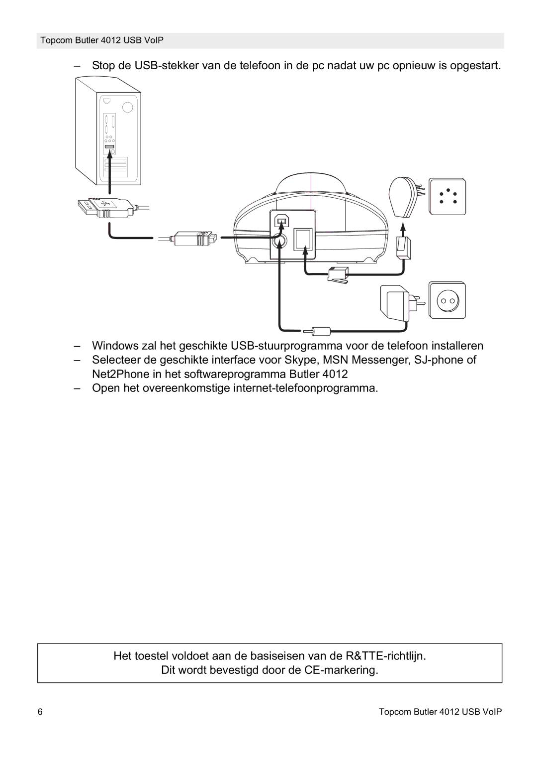 Topcom manual Topcom Butler 4012 USB VoIP 