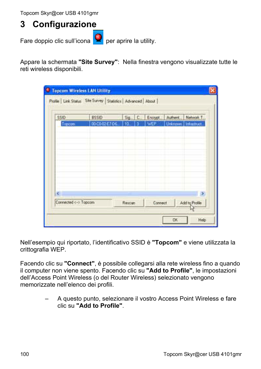 Topcom 4101GMR manual do utilizador Configurazione 