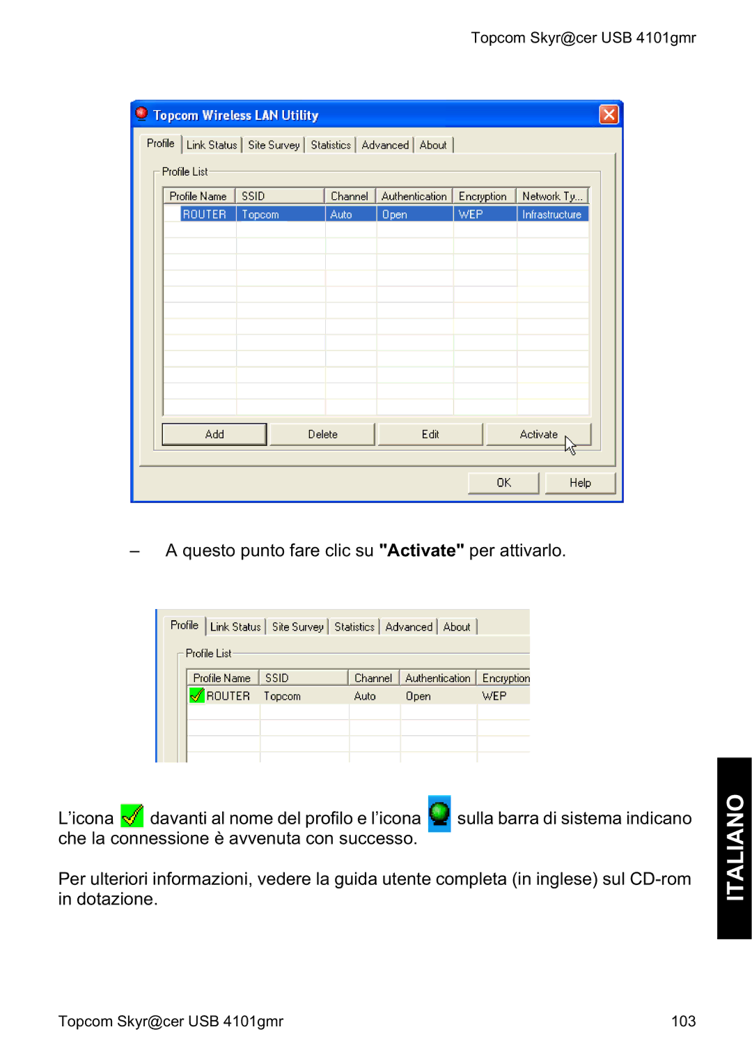 Topcom 4101GMR manual do utilizador Topcom Skyr@cer USB 4101gmr 103 