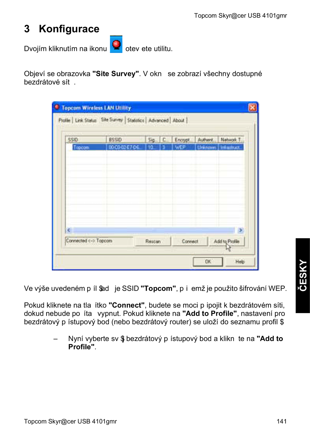 Topcom 4101GMR manual do utilizador Konfigurace 