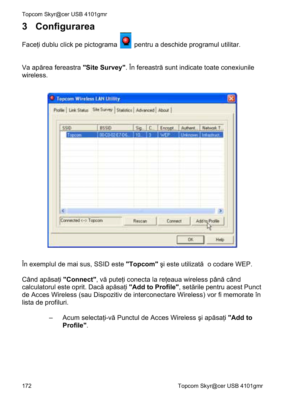 Topcom 4101GMR manual do utilizador Configurarea 