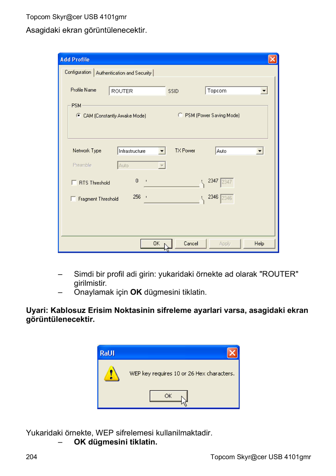 Topcom 4101GMR manual do utilizador OK dügmesini tiklatin 