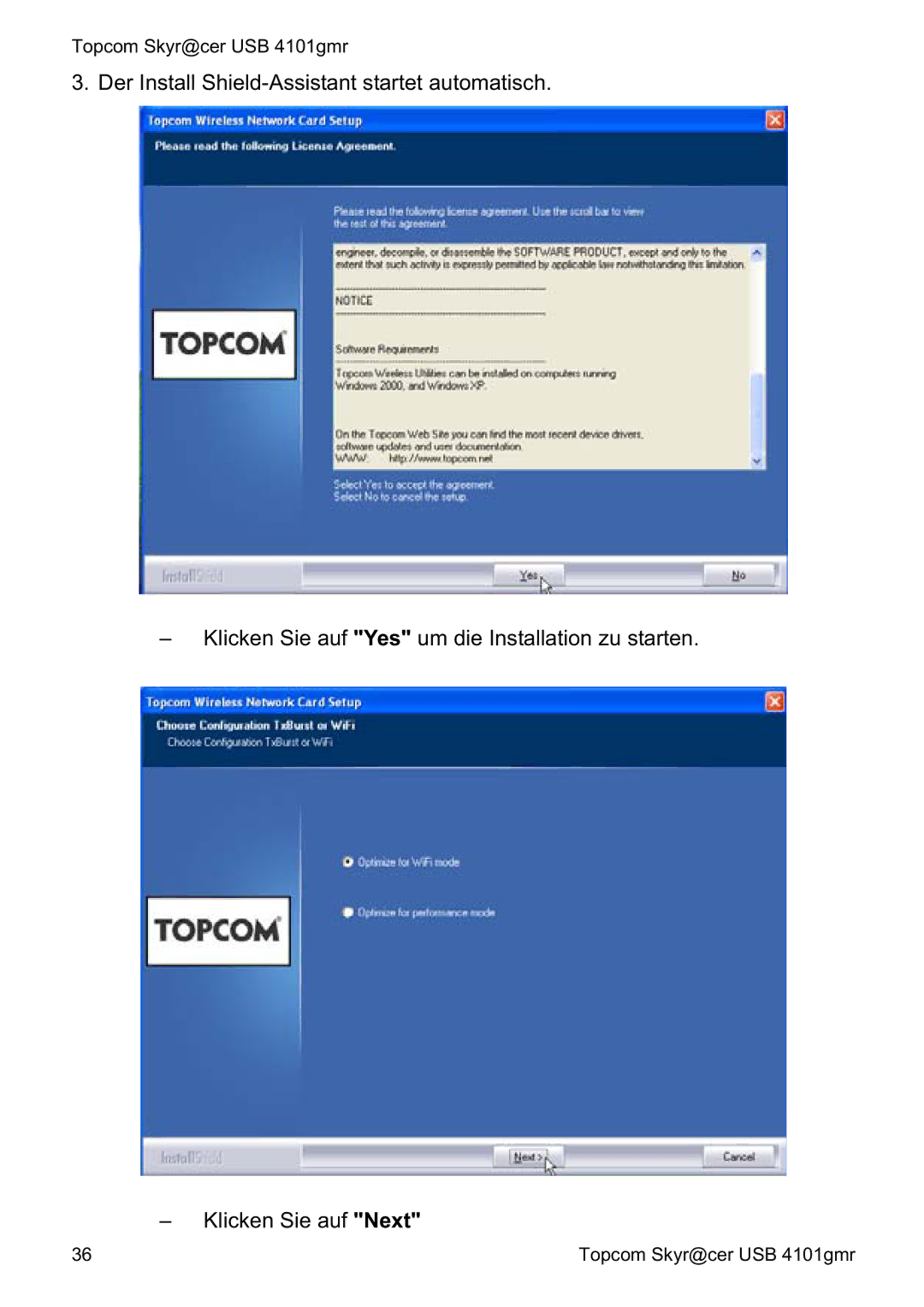 Topcom 4101GMR manual do utilizador Topcom Skyr@cer USB 4101gmr 