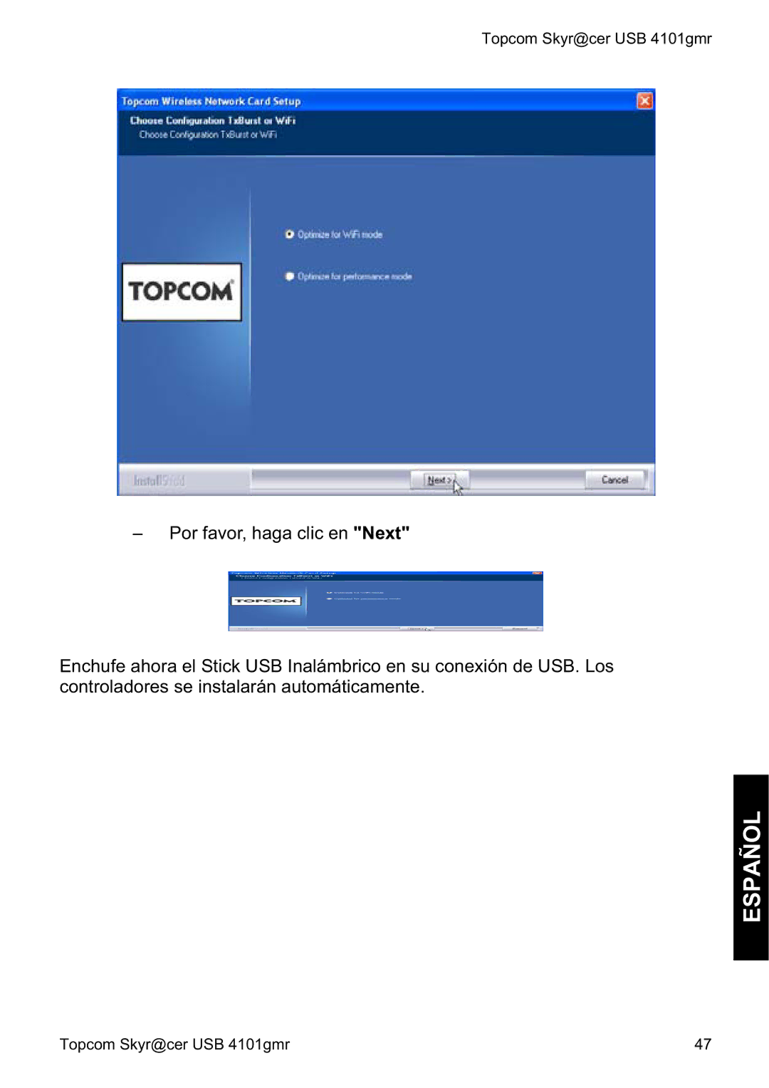 Topcom 4101GMR manual do utilizador Español 