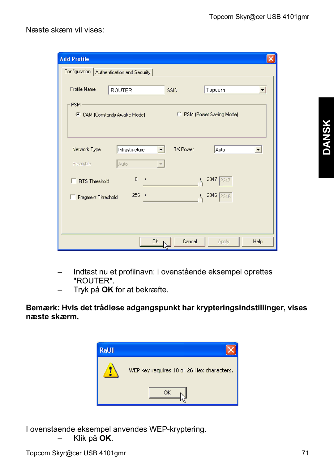 Topcom 4101GMR manual do utilizador Næste skæm vil vises 