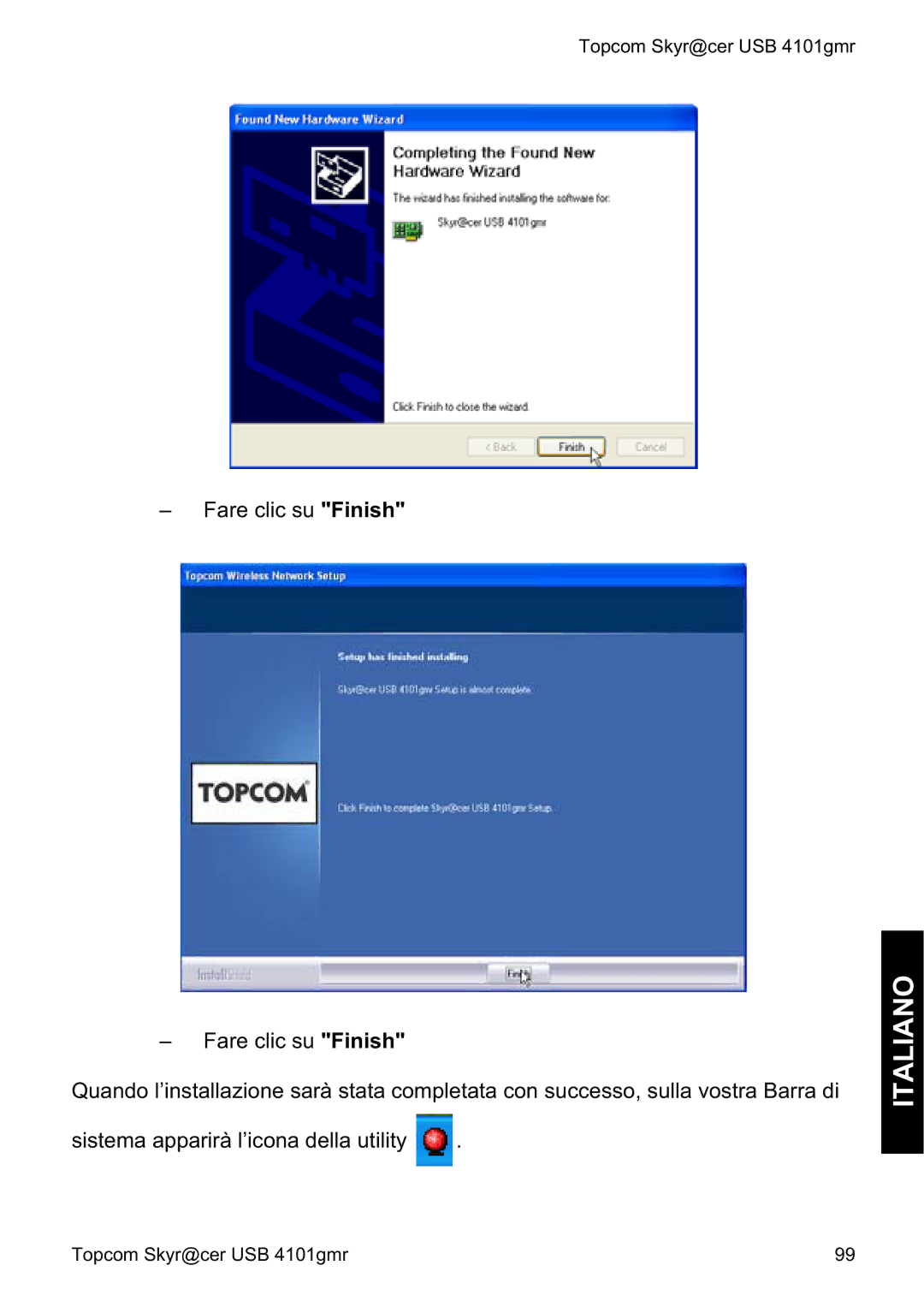 Topcom 4101GMR manual do utilizador Italiano 