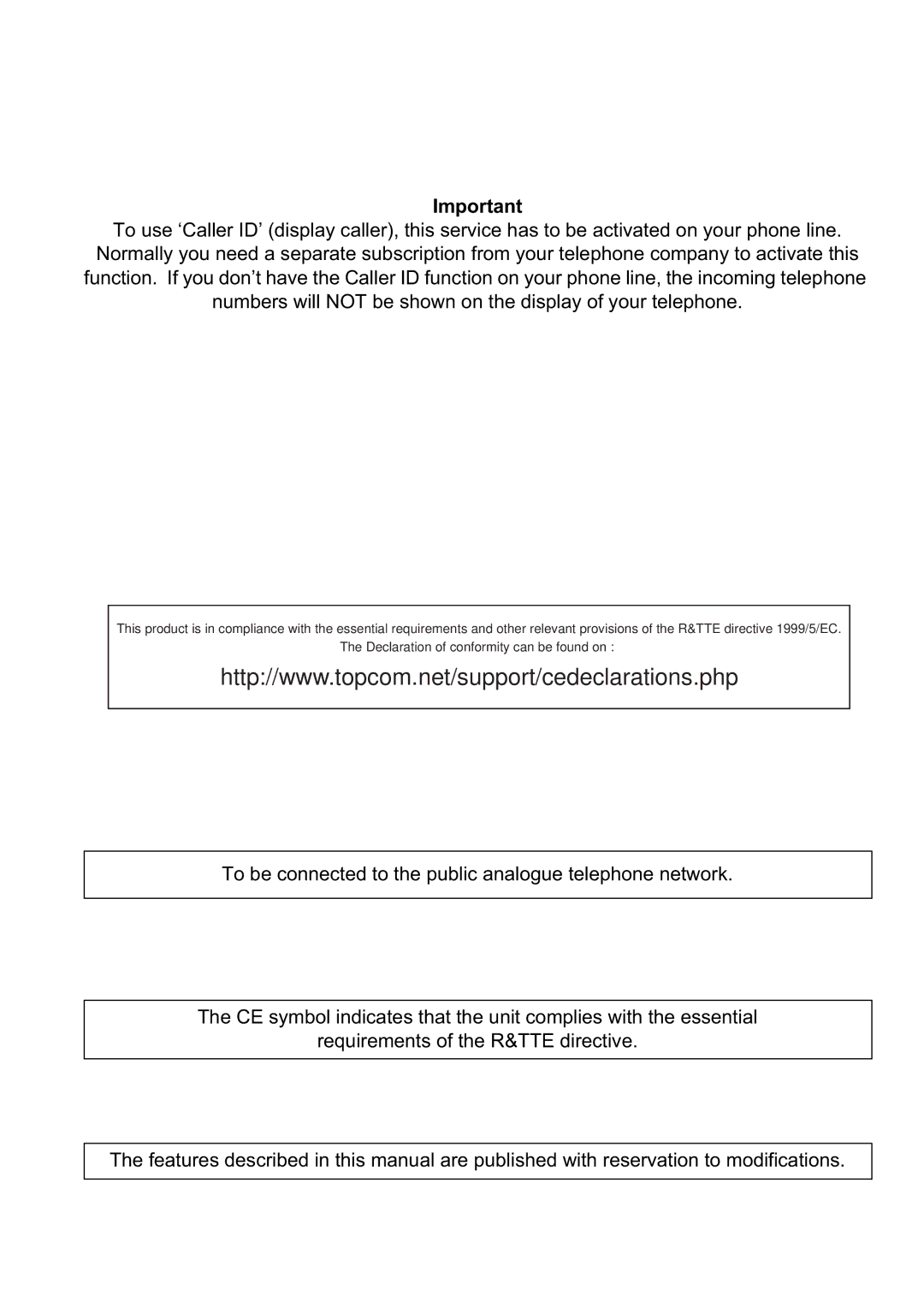 Topcom 4502 manual 