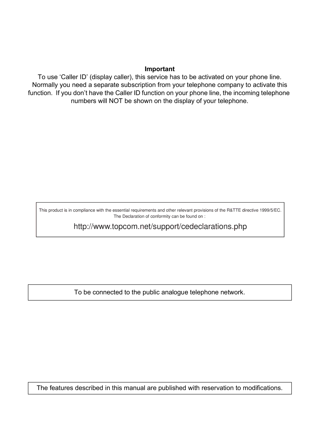 Topcom 4812 USB VOIP manual 