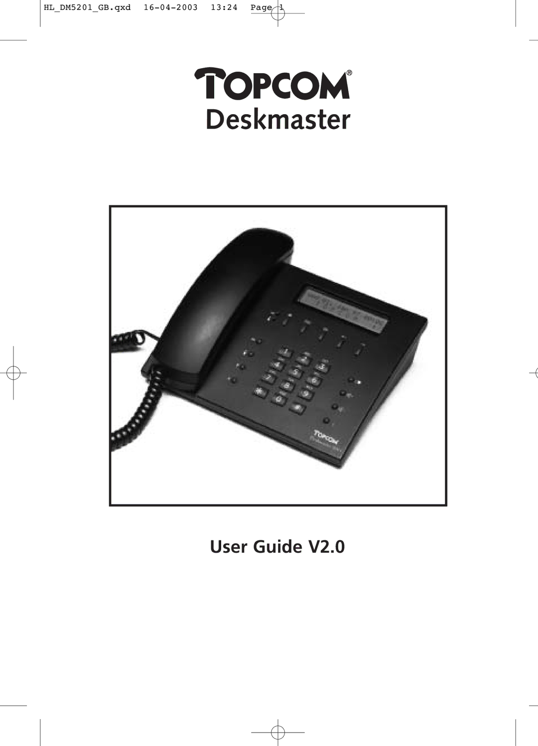 Topcom 510, 500, 520 manual Deskmaster 