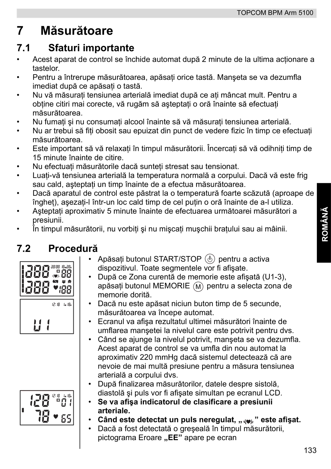 Topcom 5100 WHO manual do utilizador Sfaturi importante, Procedur 