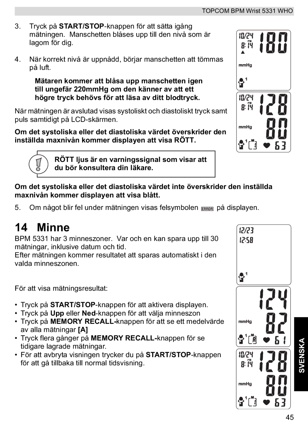 Topcom 5331 WHO manual Minne 