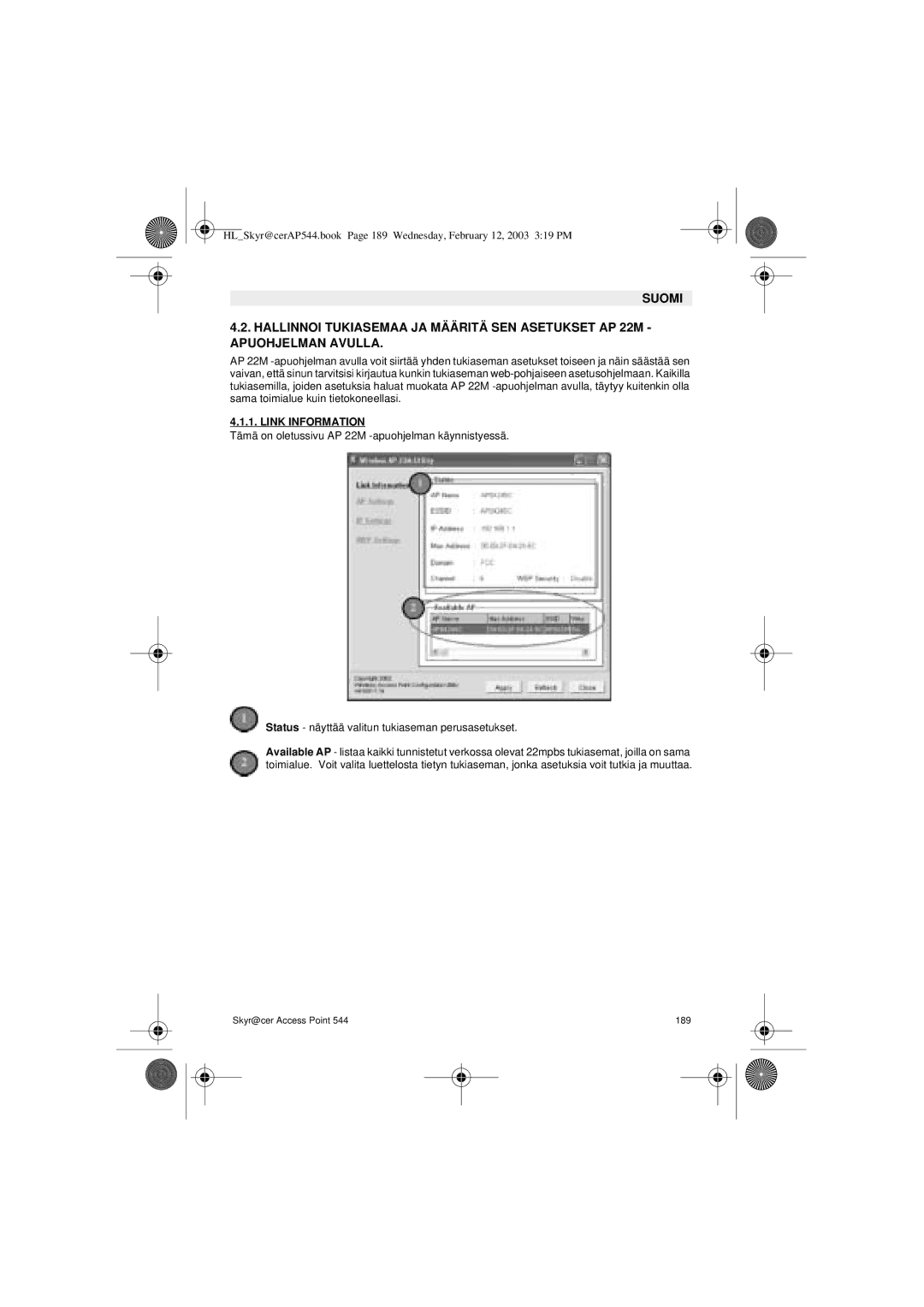 Topcom 544 manual Link Information 