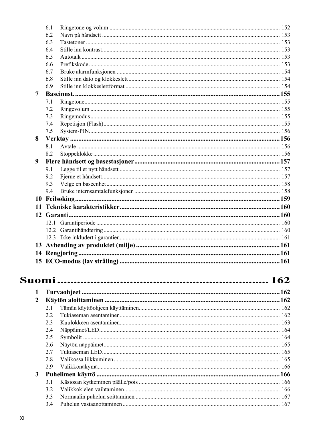 Topcom 5710 manual Suomi 162 