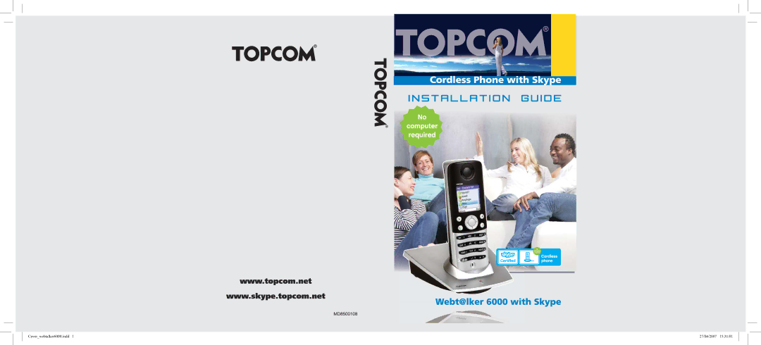 Topcom manual Coverwebtalker6000.indd 27/04/2007 