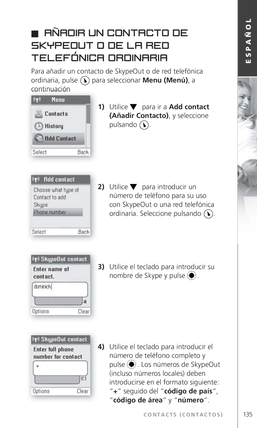 Topcom 6000 manual Pulsando Utilice Para introducir un 