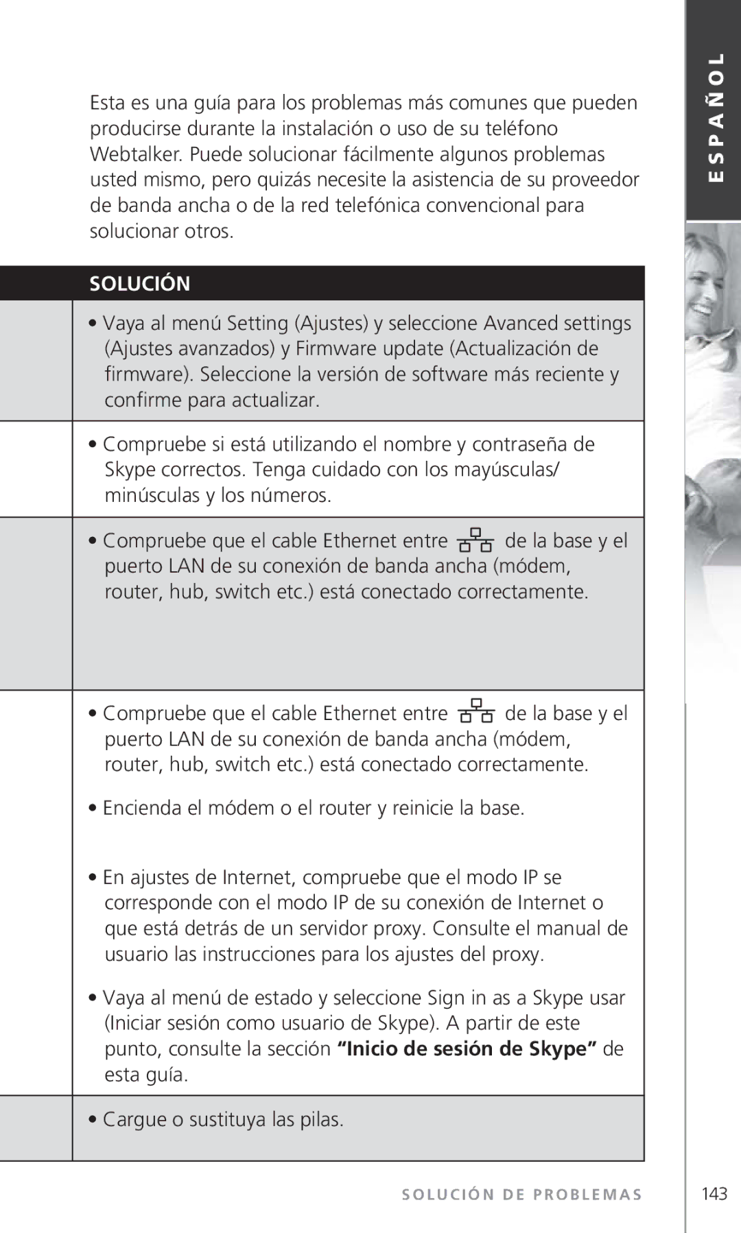 Topcom 6000 manual Solución 