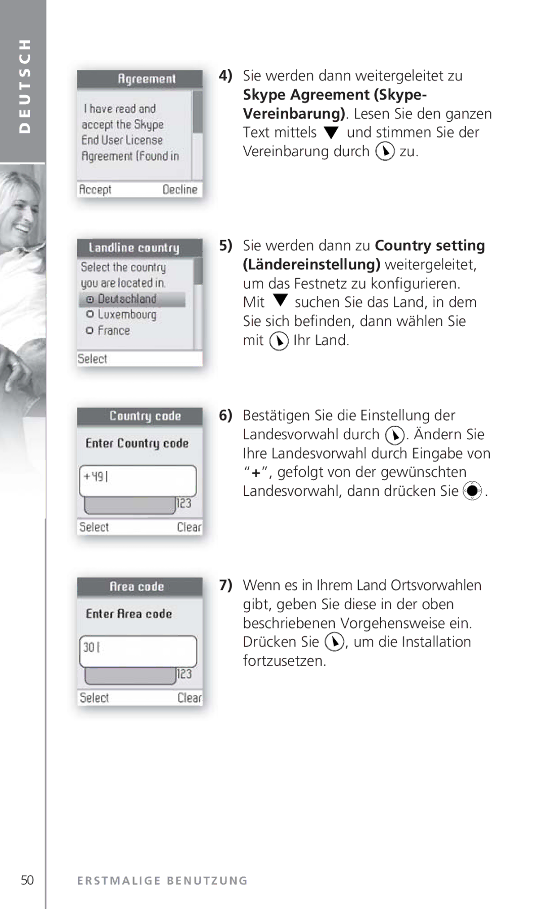 Topcom 6000 manual Sie werden dann weitergeleitet zu, Text mittels, Vereinbarung durch 