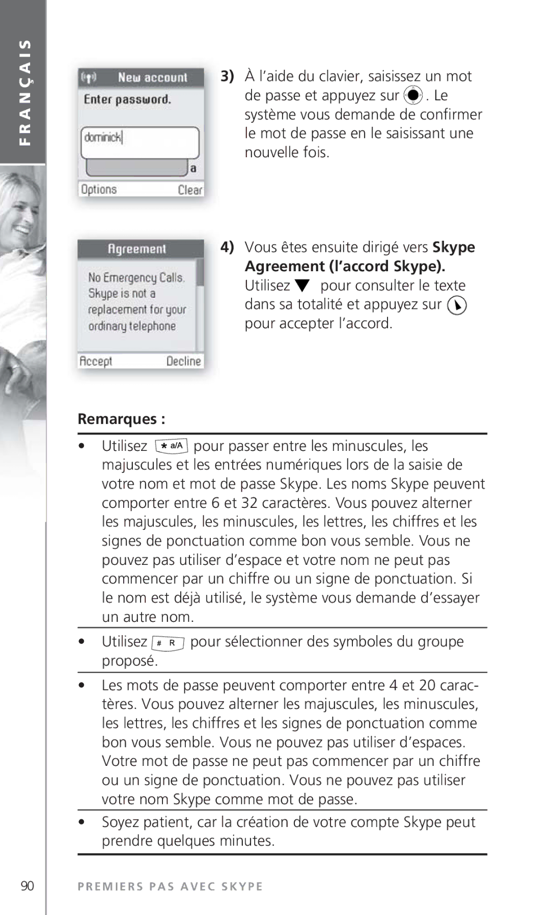 Topcom 6000 manual Agreement l’accord Skype 