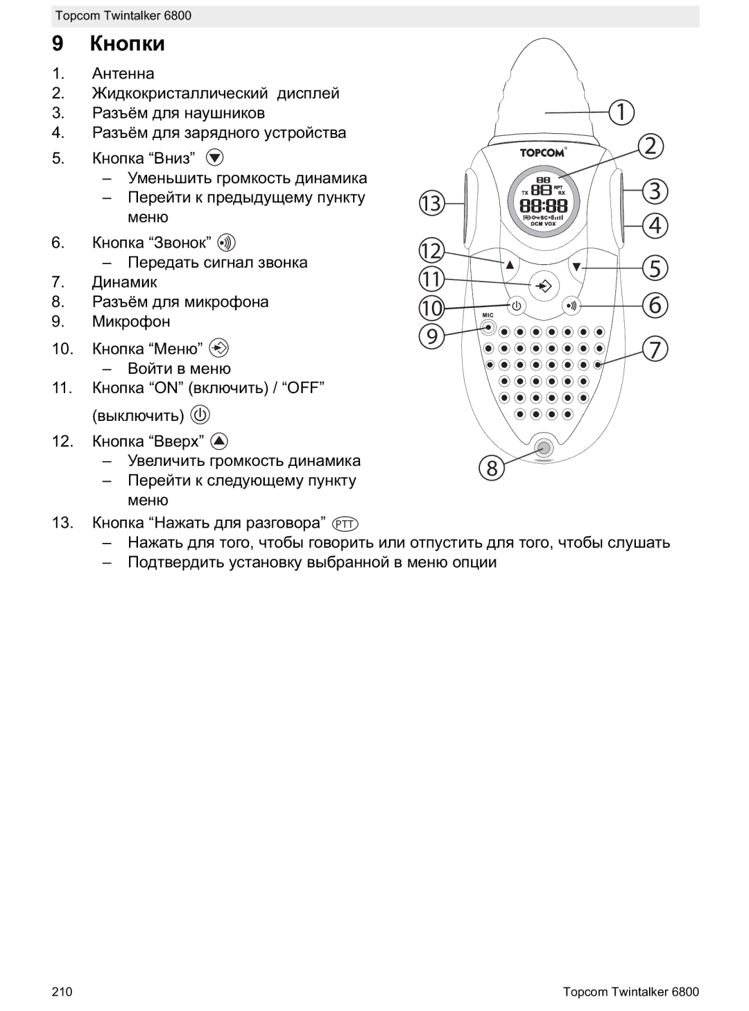 Topcom 6800 manual do utilizador Topcom Twintalker 