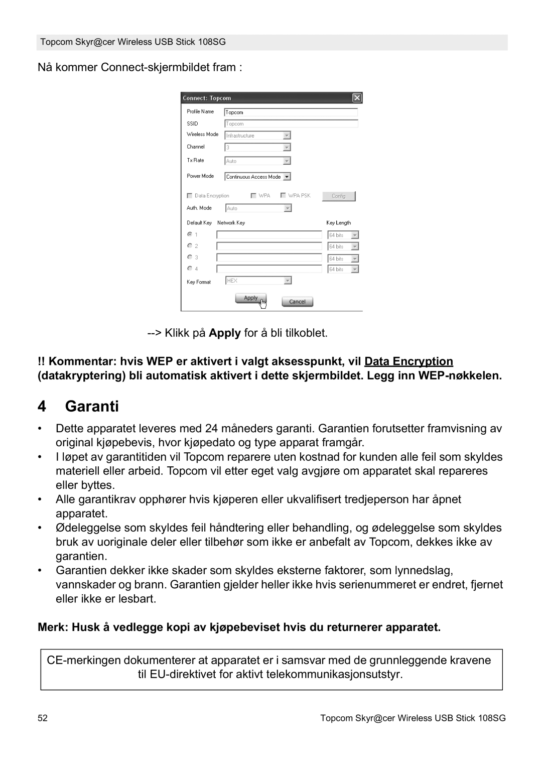 Topcom 8144827 manual do utilizador Garanti 