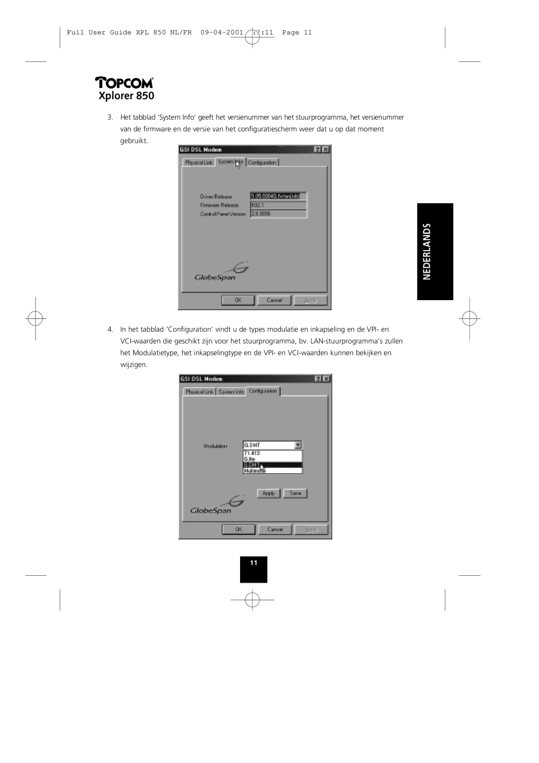 Topcom 850 manual Xplorer 