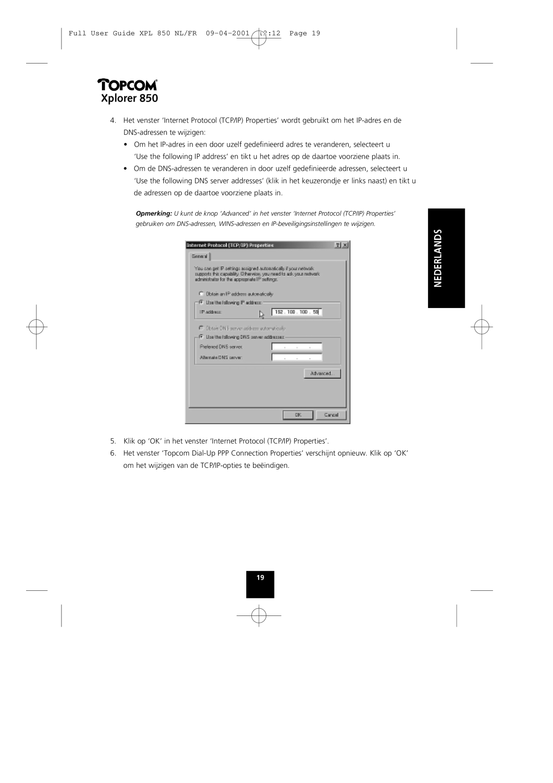 Topcom 850 manual Xplorer 