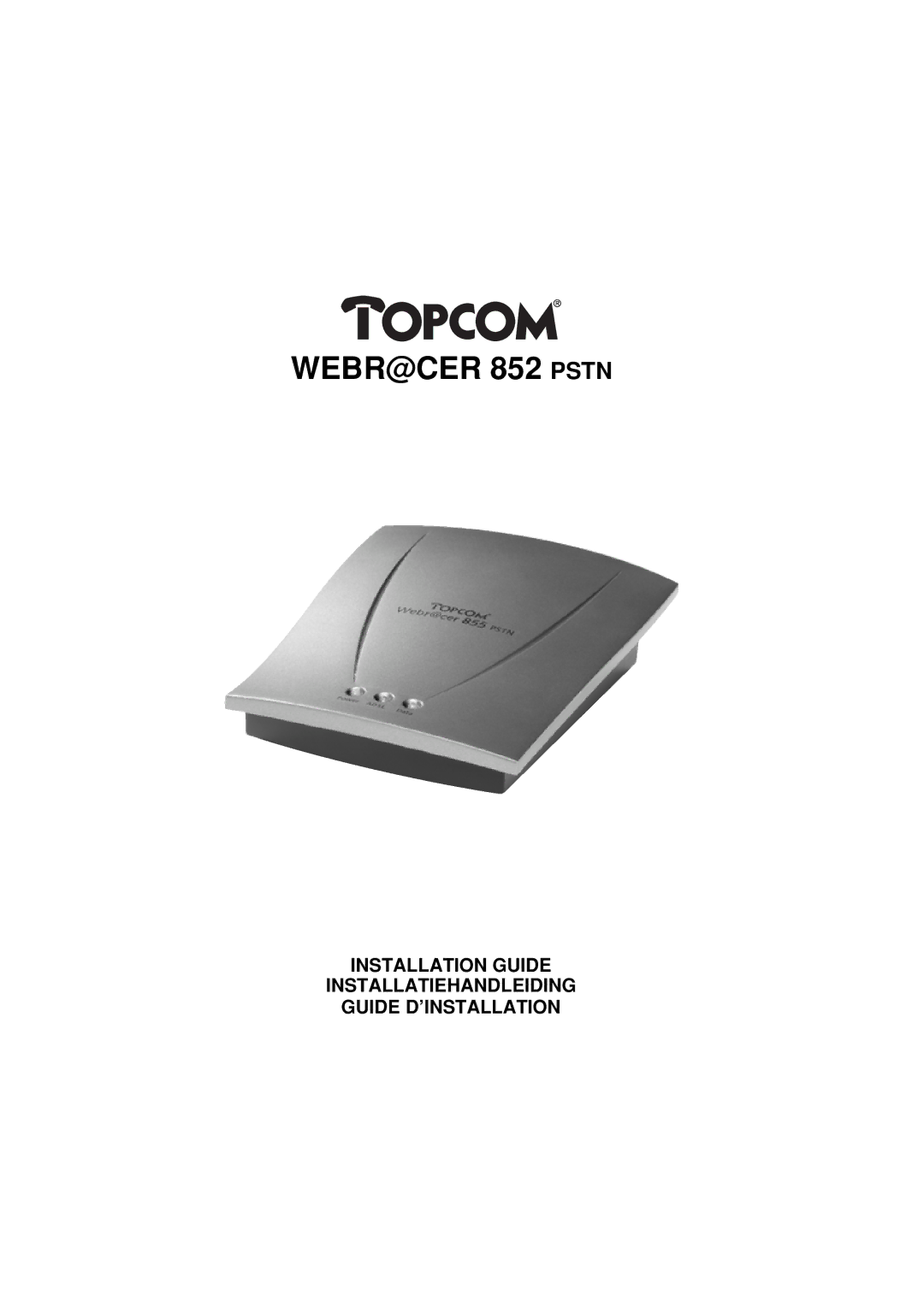 Topcom 852 PSTN manual WEBR@CER 852 Pstn 