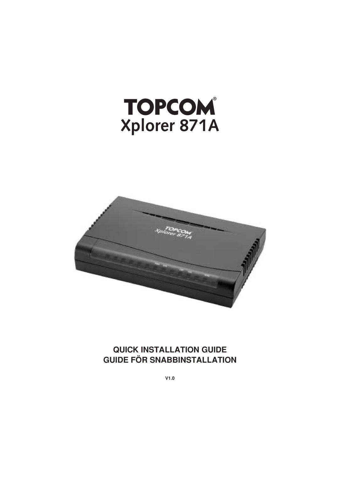 Topcom manual Xplorer 871A 