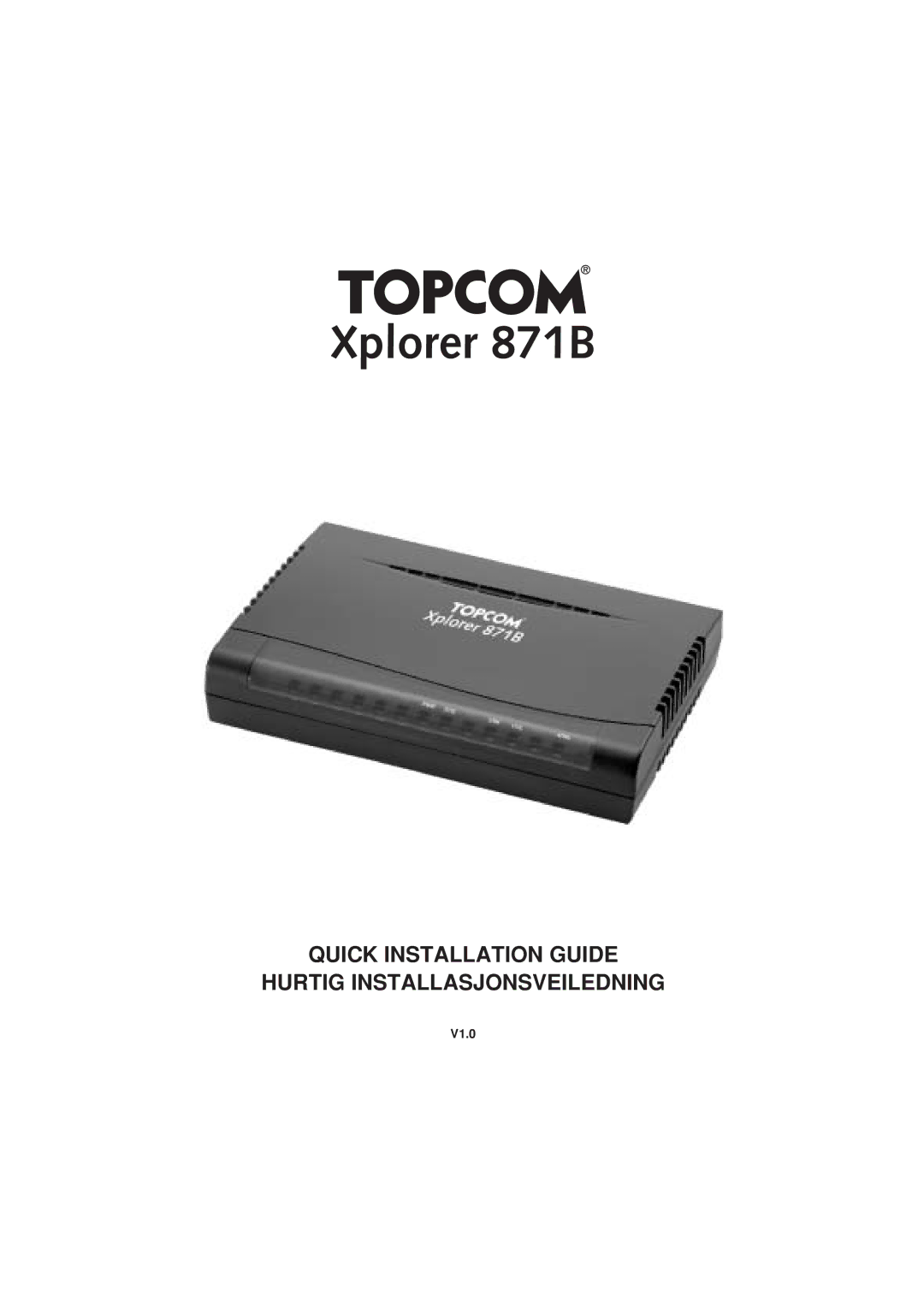 Topcom manual Xplorer 871B 