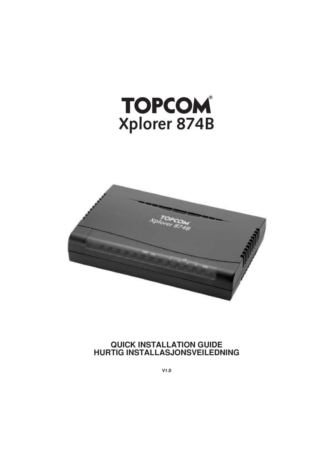 Topcom manual Xplorer 874B 