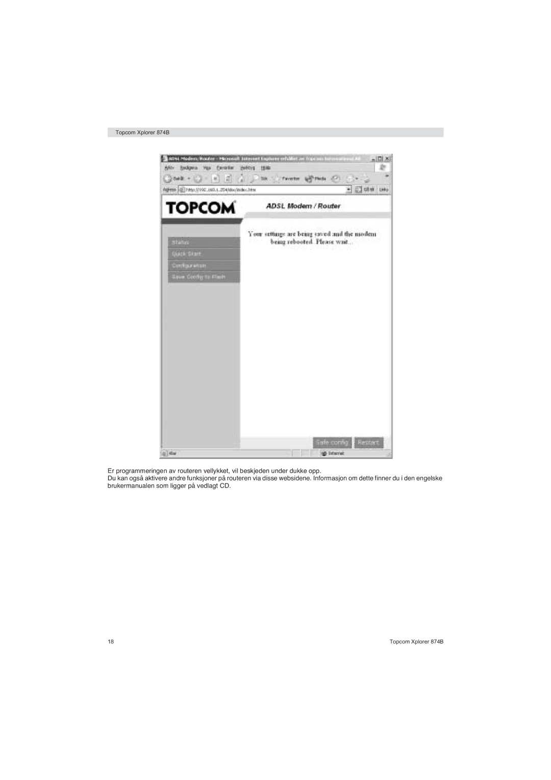 Topcom manual Topcom Xplorer 874B 