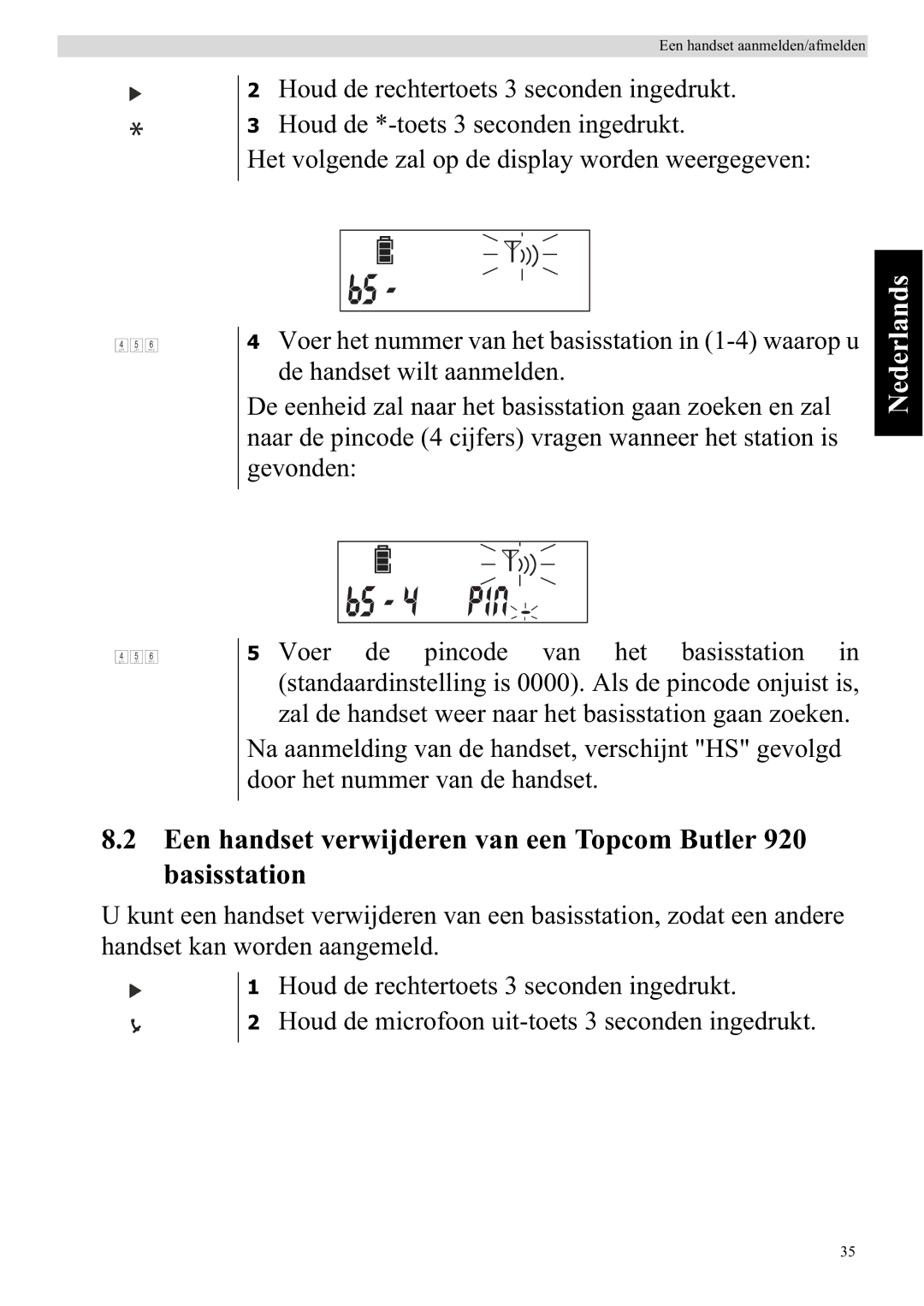 Topcom 920 manual Nederlands 