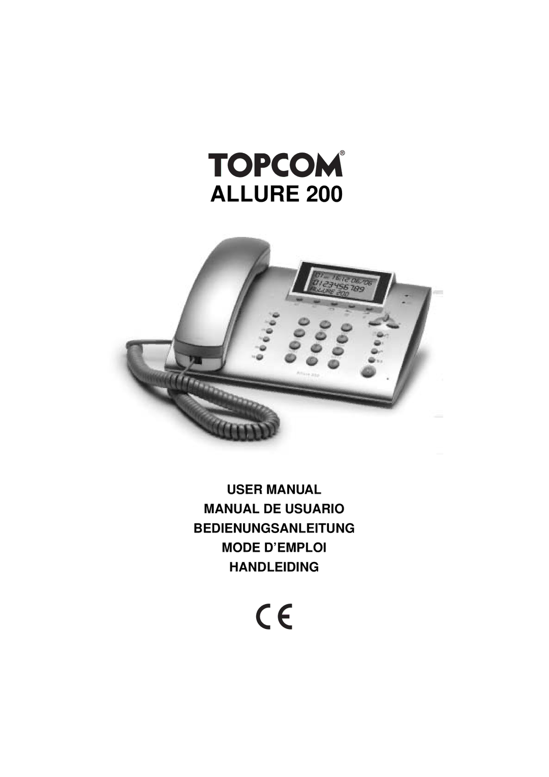 Topcom ALLURE 200 user manual Allure 