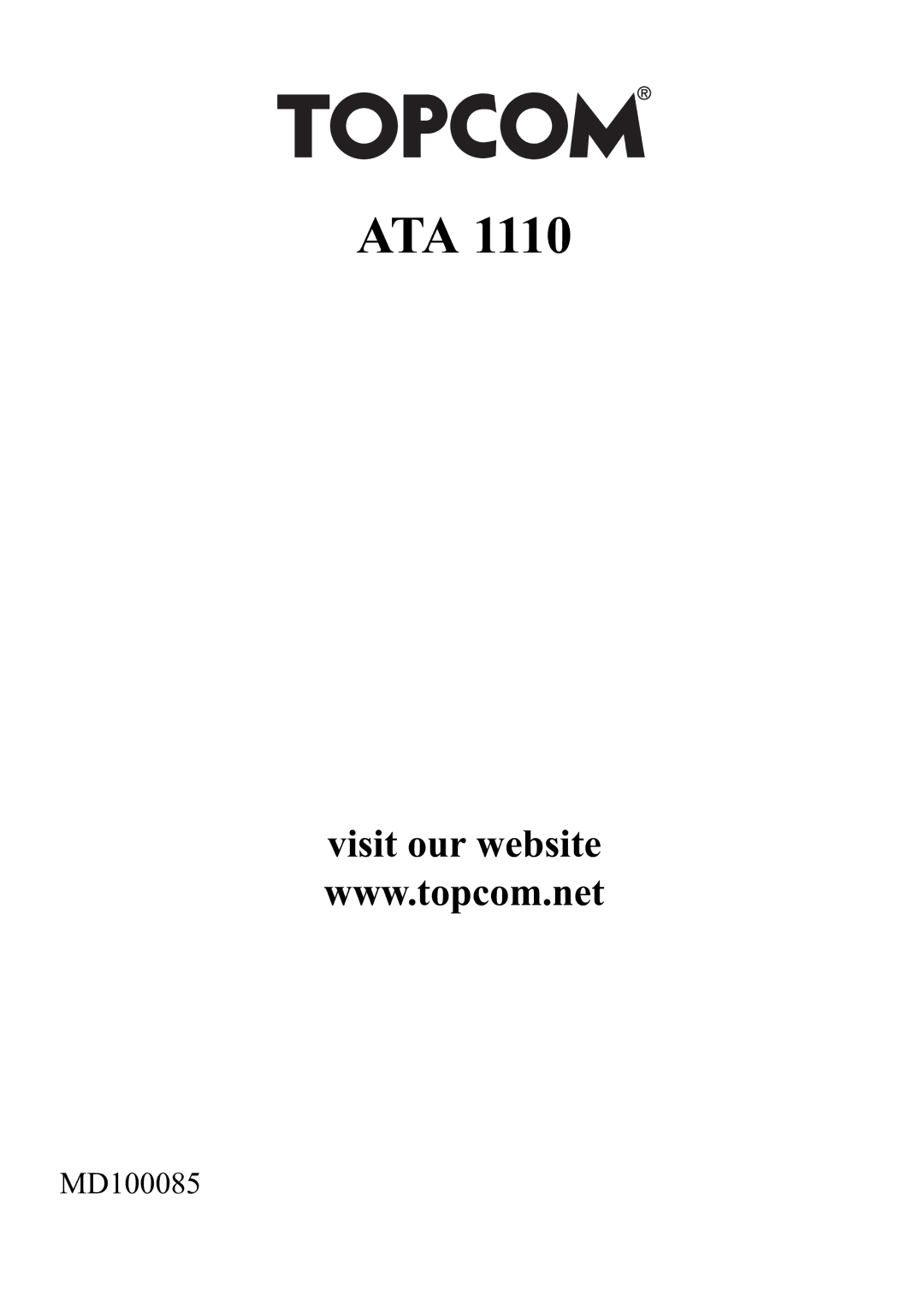 Topcom ATA 1110 manual MD100085 