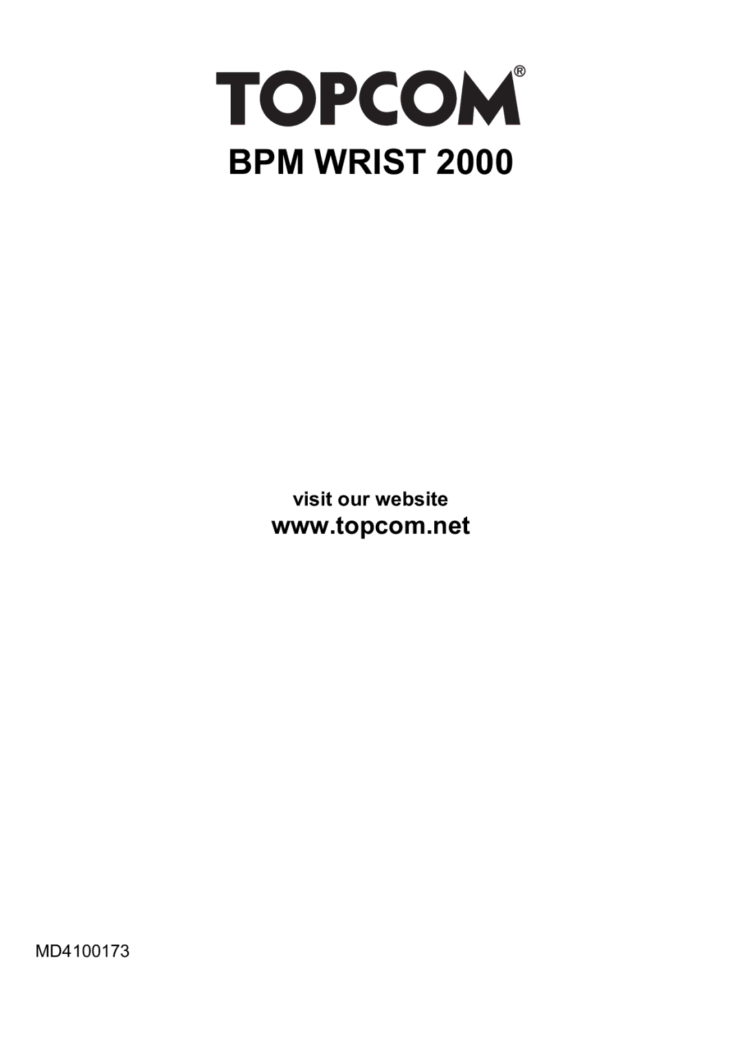 Topcom BPM WRIST 2000 manual Visit our website 