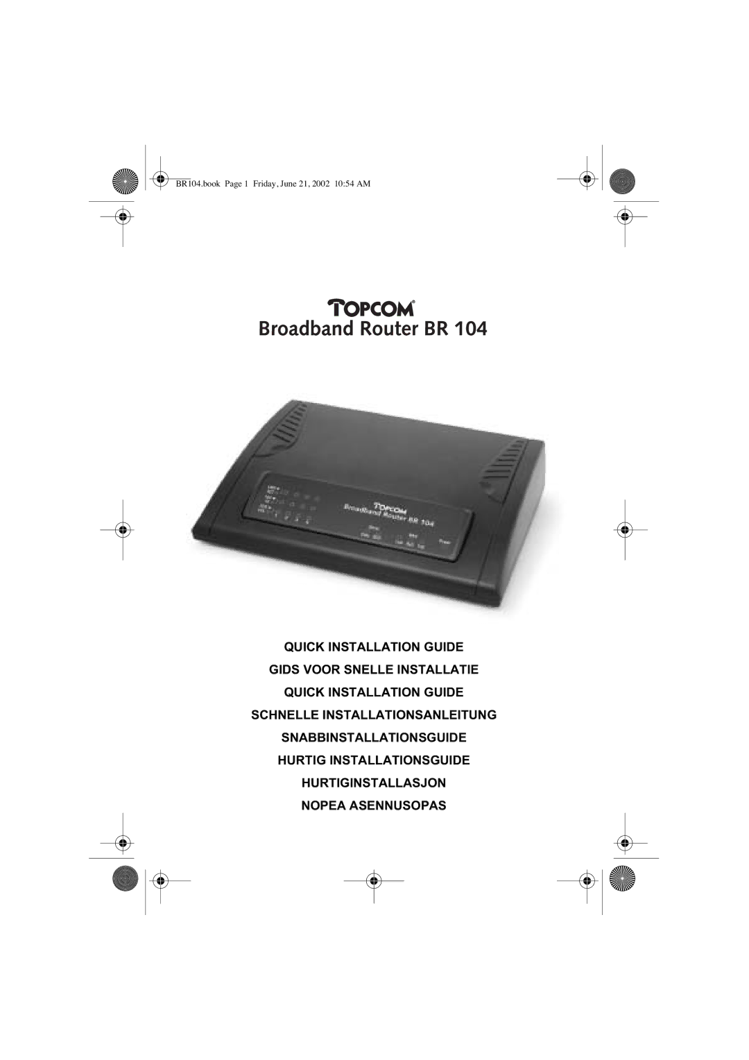 Topcom BR 104 manual BR104.book Page 1 Friday, June 21, 2002 1054 AM 