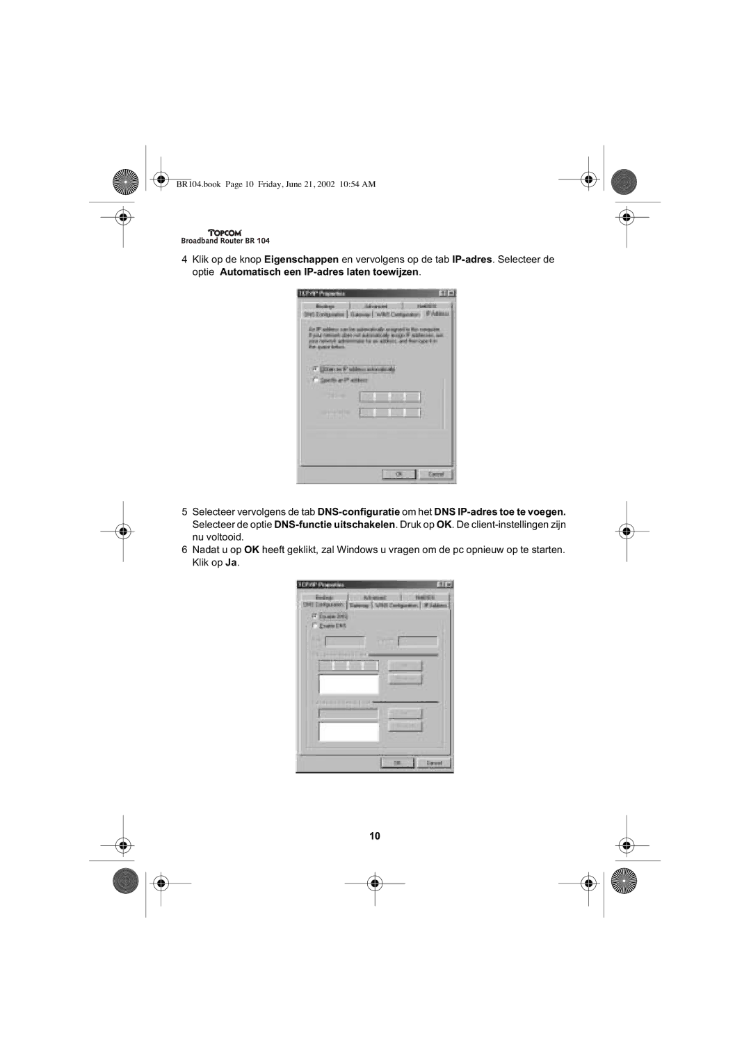 Topcom BR 104 manual BR104.book Page 10 Friday, June 21, 2002 1054 AM 