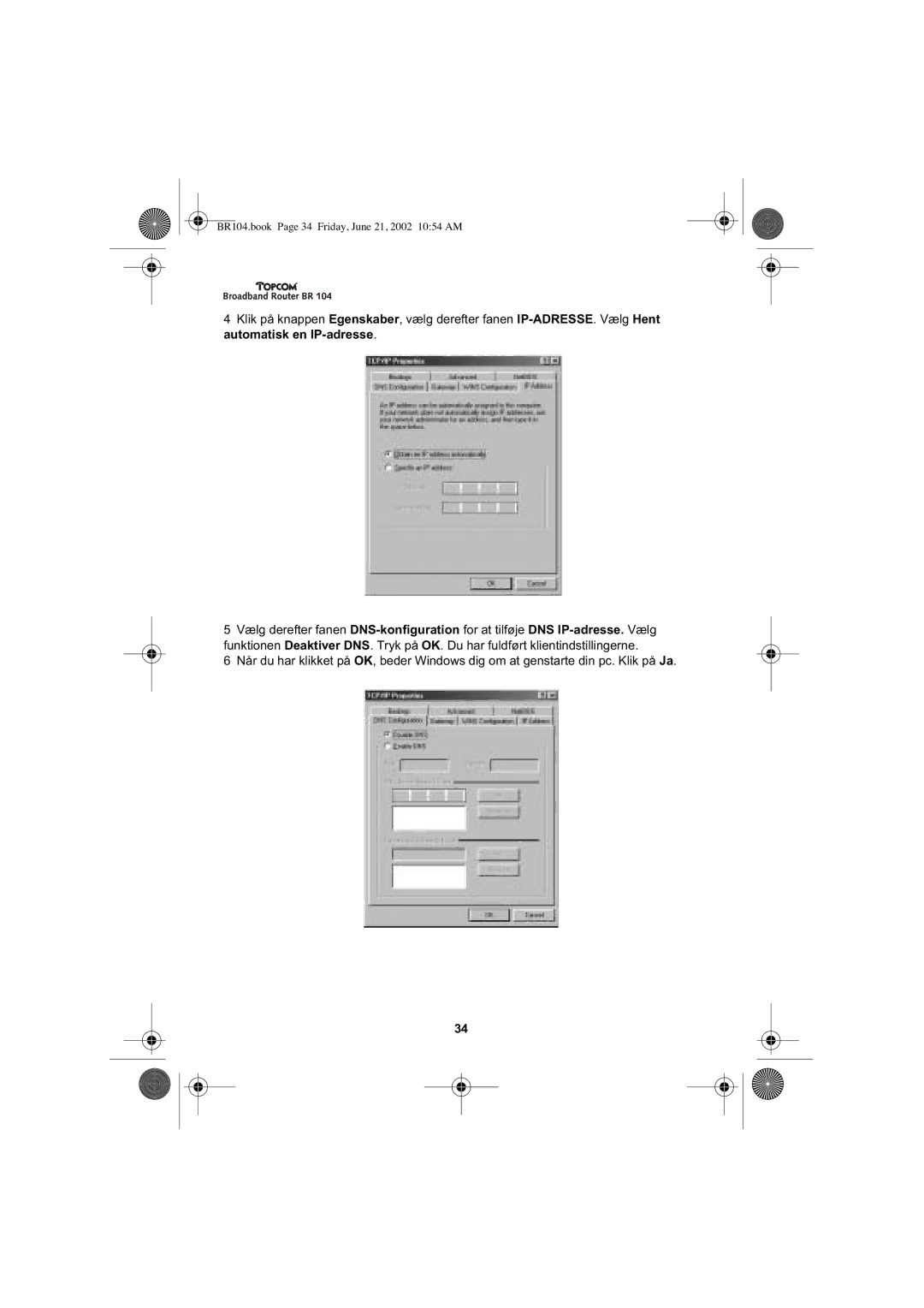 Topcom BR 104 manual BR104.book Page 34 Friday, June 21, 2002 1054 AM 