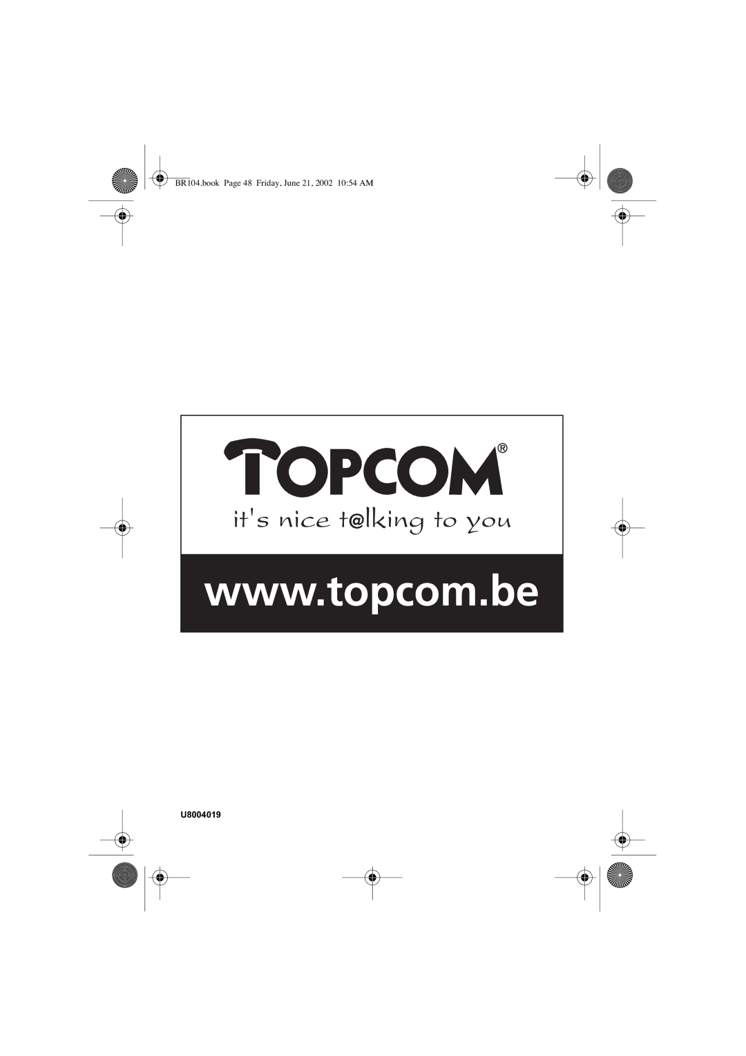 Topcom BR 104 manual U8004019 