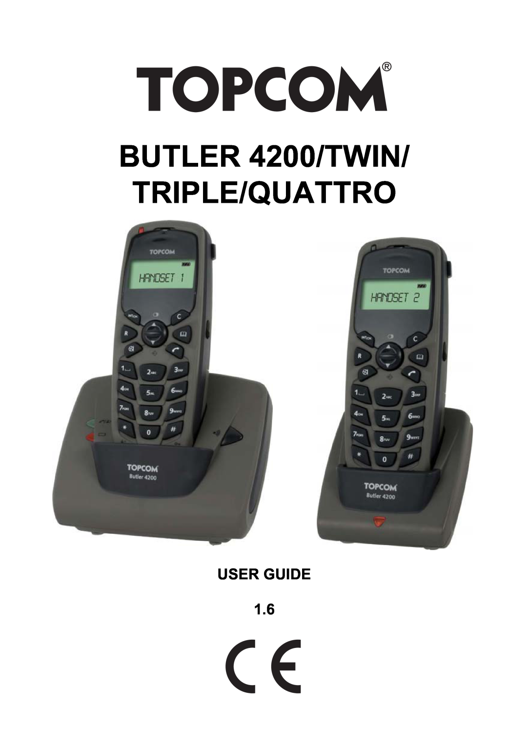Topcom manual User Guide, BUTLER 4200/TWIN TRIPLE/QUATTRO 